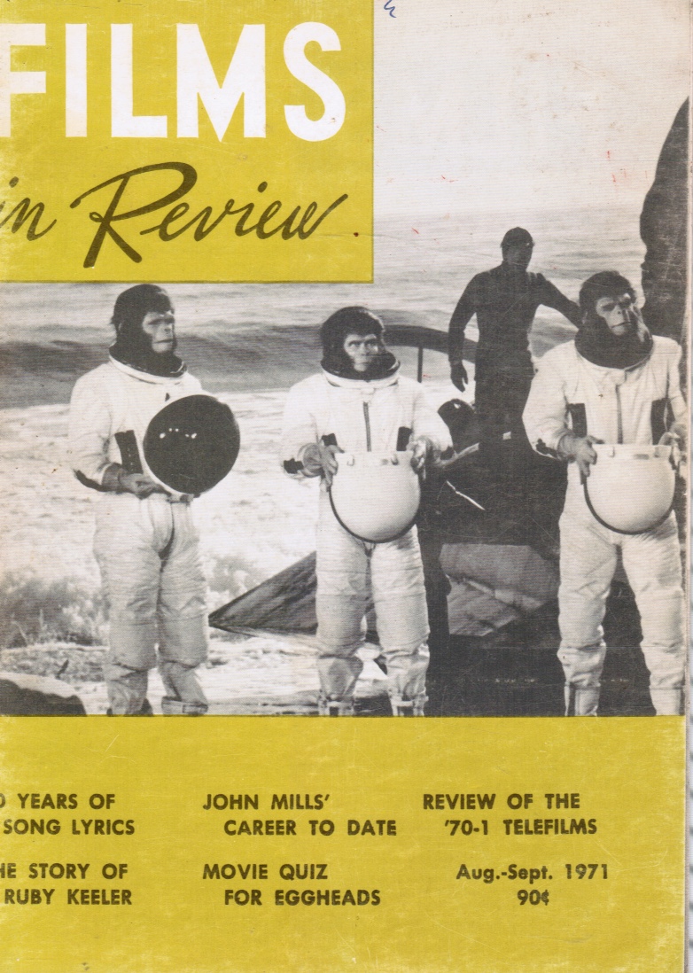 Image for FILMS in REVIEW: Aug - Sept 1971 "Escape from the Planet of the Apes" Cover