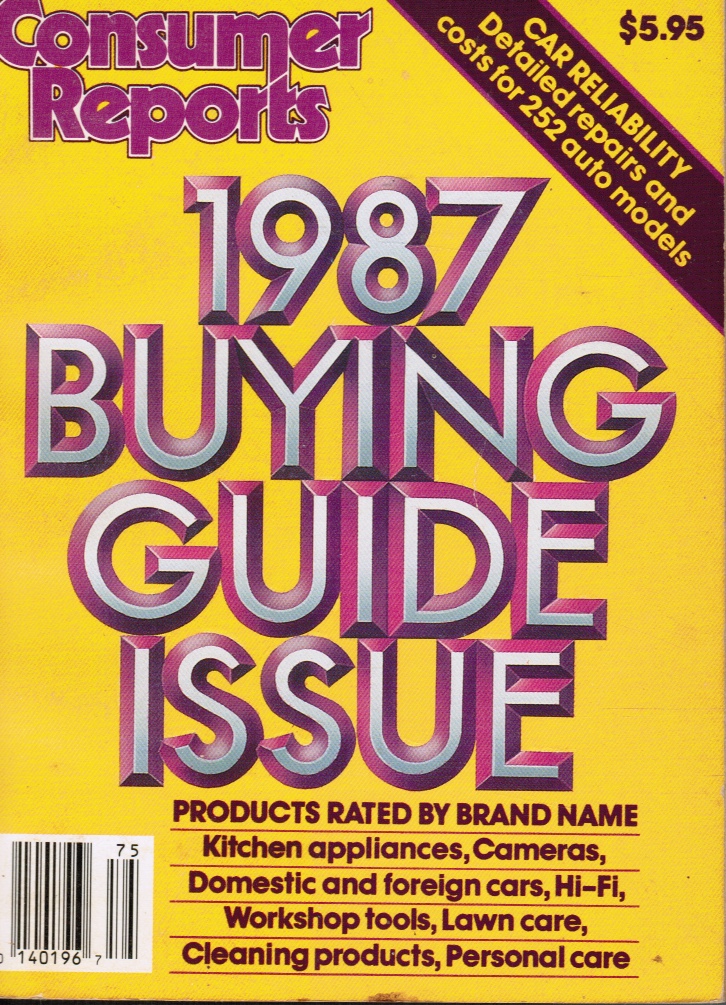 Image for Consumer Reports 1987 Buying Guide Issue