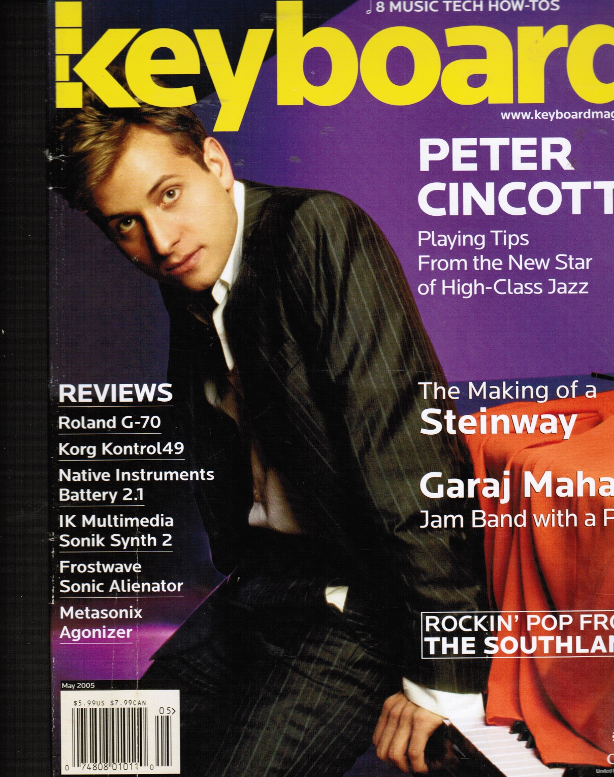 Image for Keyboard Magazine: May 2005 Peter Cincotti, Cover