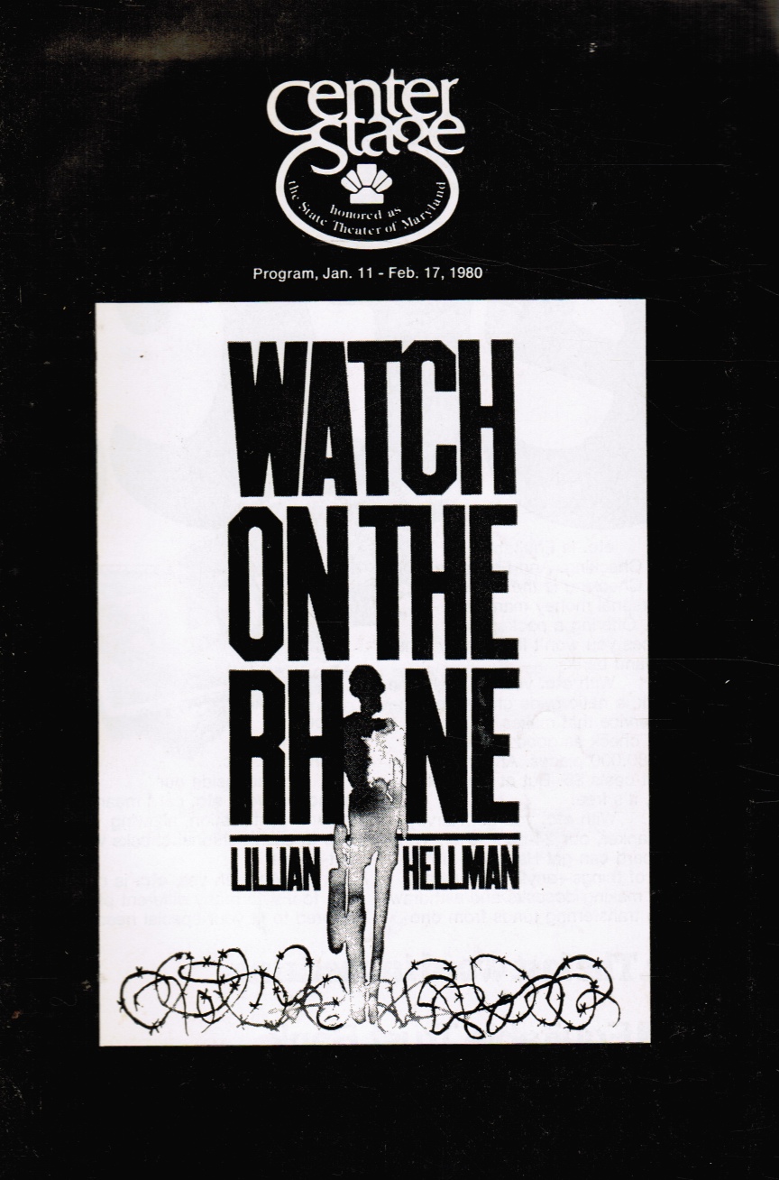 Image for Watch on the Rhine: Playbill Lillian Hellman's Play