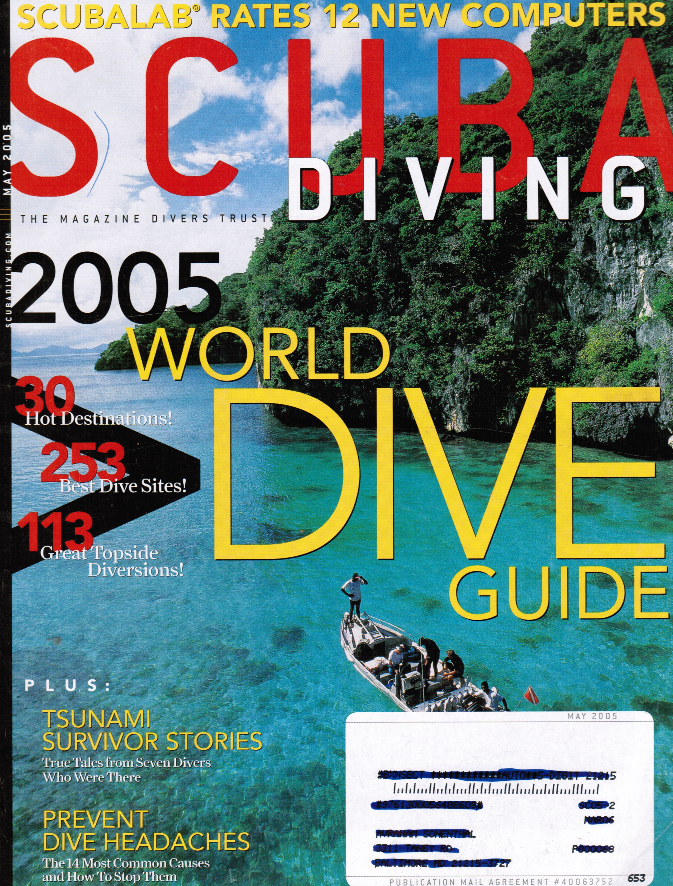 Scuba Diving Magazine May 2005 Feature 2005 World Dive Guide