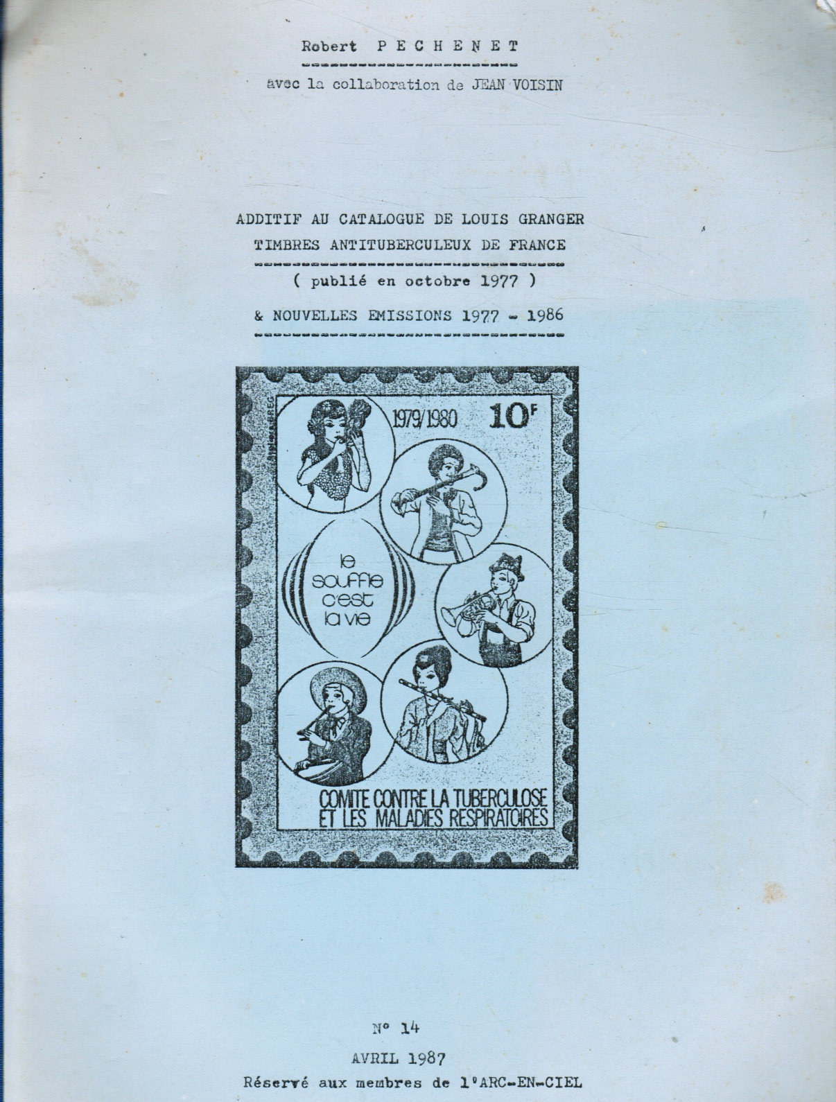 Image for Additif Au Catalogue De Louis Granger Timbres Antituberculeux De France (Public En Octobre 1977) & Nouvelles Emissions 1977-1986 Louis Granger Stamps