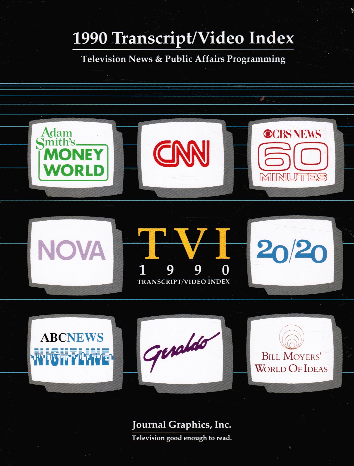 Image for 1990 Transcript/video Index: Television News and Public Affairs Programming