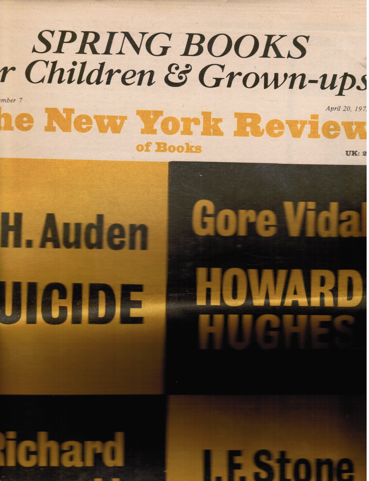 Image for 1972 - the New York Review of Books: April 20, 1972