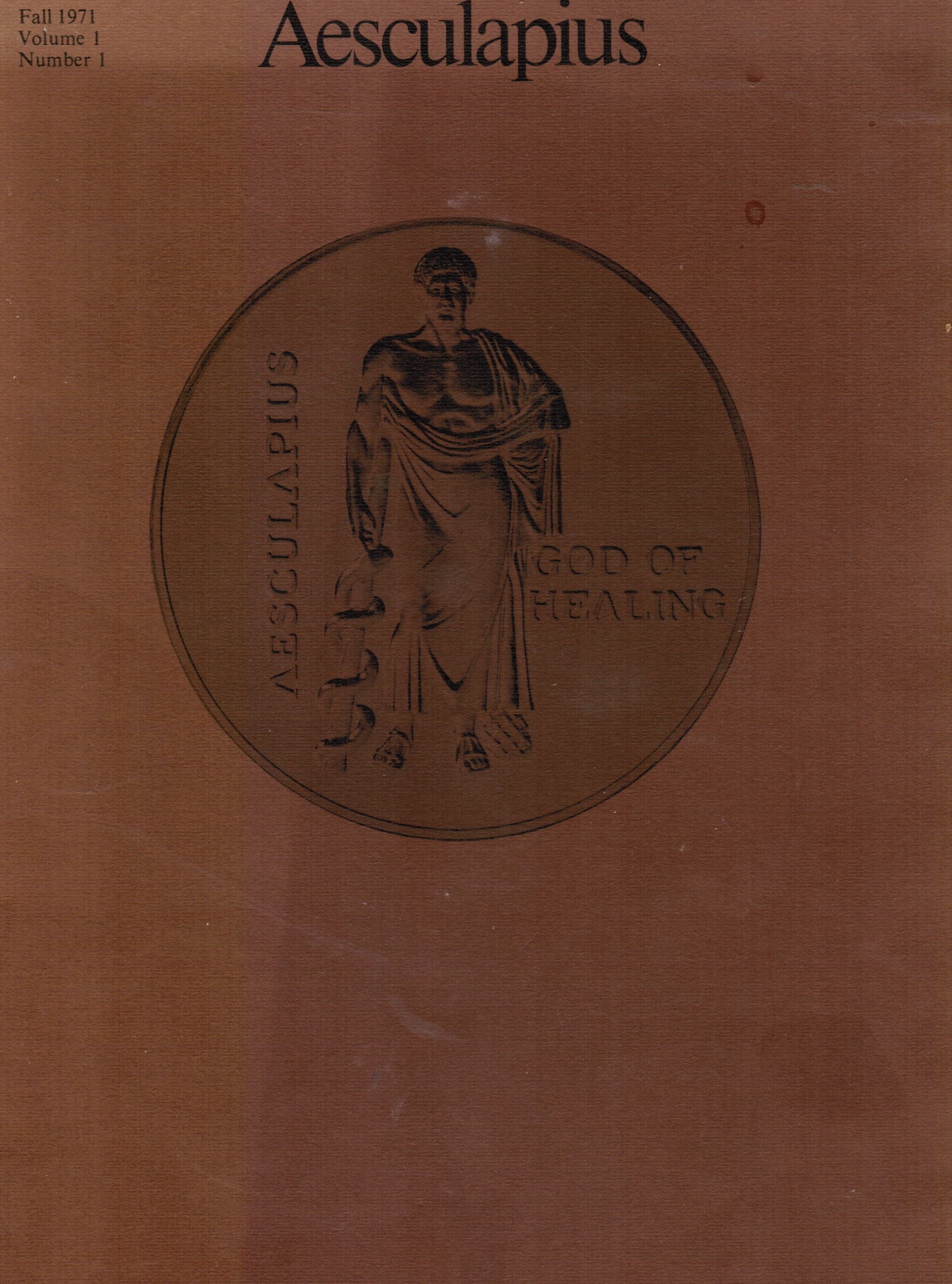 Image for Aesculapius: Journal of the History of Medicine and Sciences