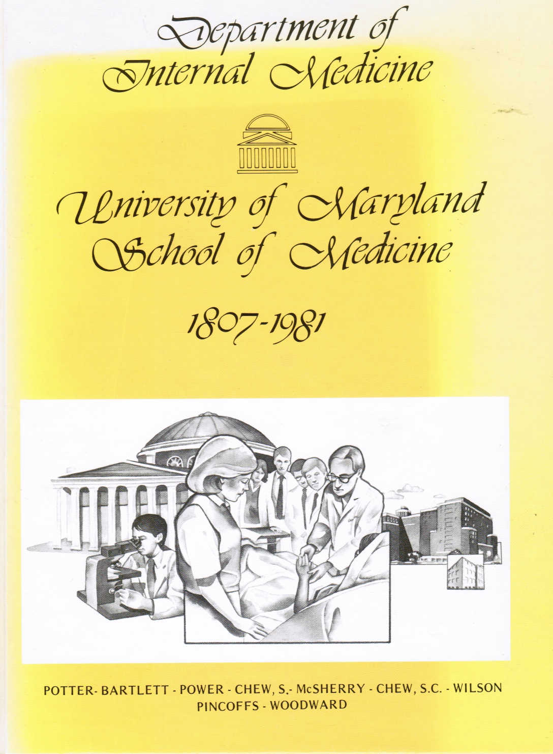 Image for Department of Internal Medicine, University of Maryland School of Medicine, 1807-1981