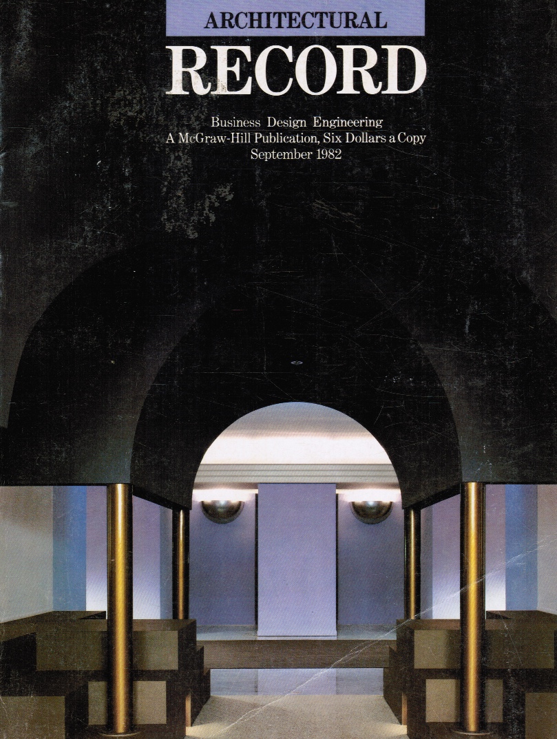 Architectural Record Magazine September 1982 Business Design
