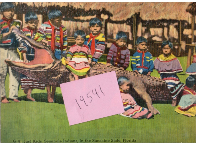 Image for Seminole Indians with Alligator: Giant Post Card