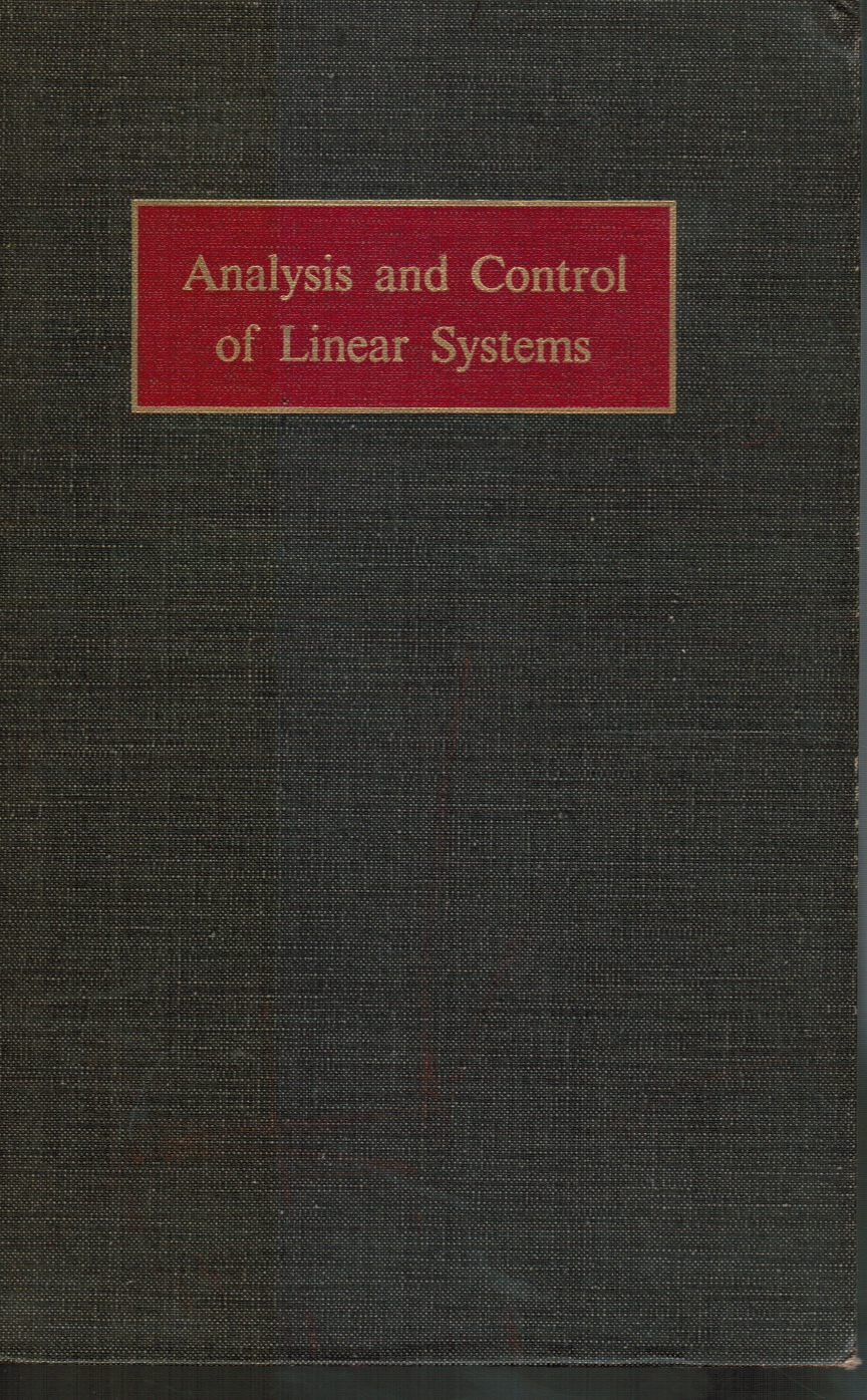 Image for Analysis and Control of Linear Systems