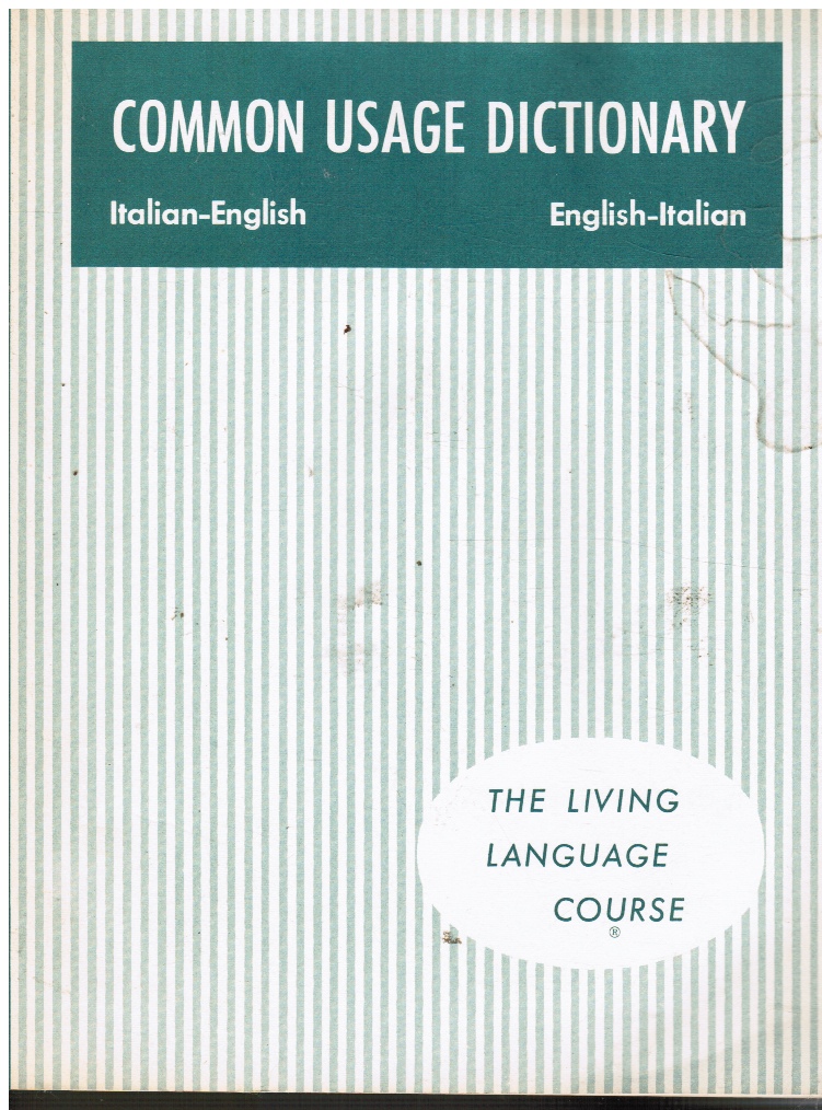Image for Common Usage Dictionary, Italian-English, English-Italian,