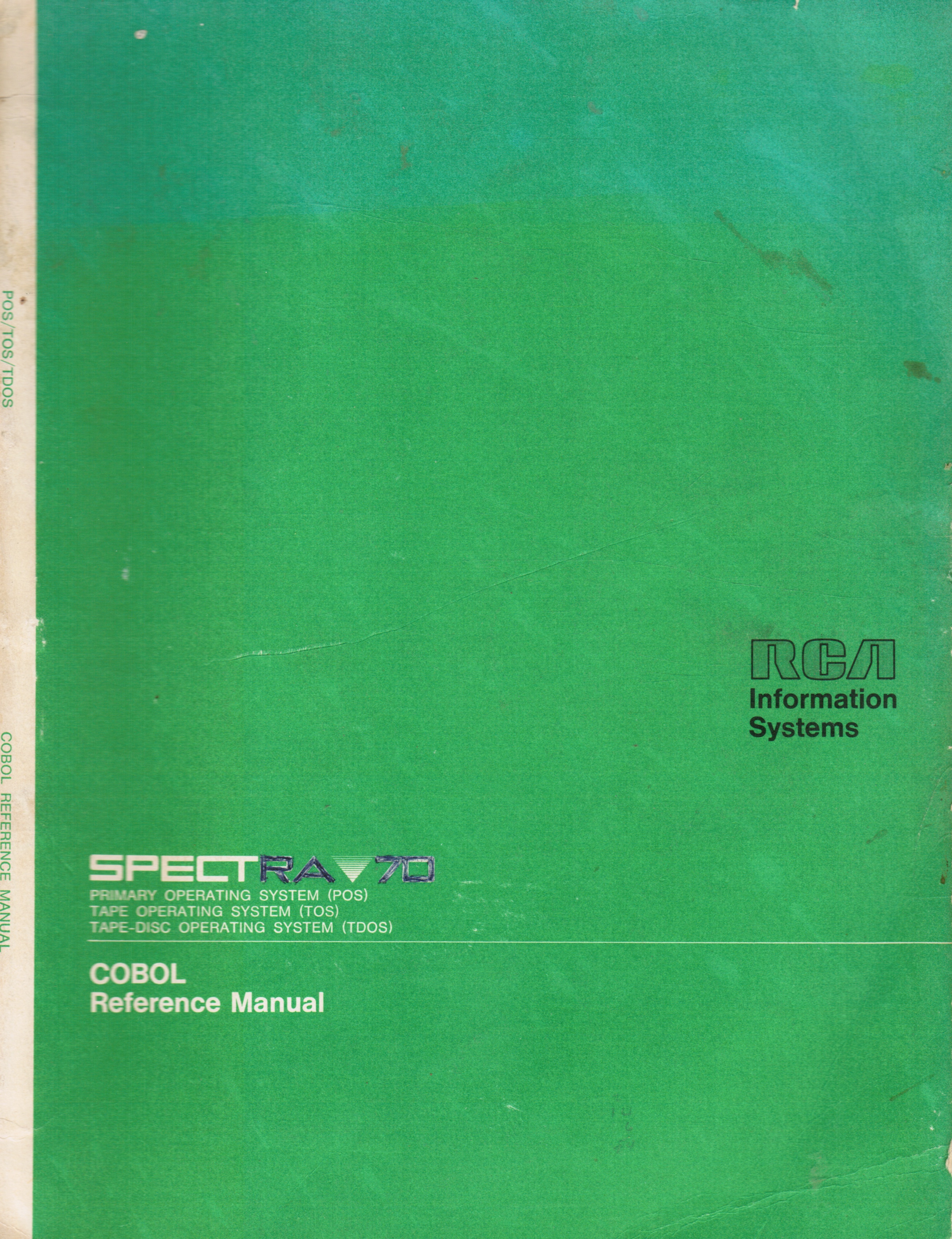 Image for SPECTRA 70: Cobol Reference Manual