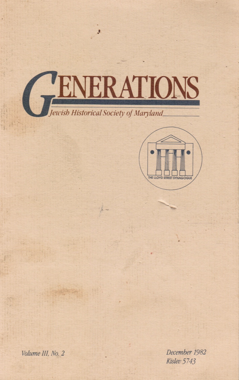 Image for GENERATIONS Cone Sisters, Marion Buchman, Louis Shub, Reuben Kramer, Comissiona