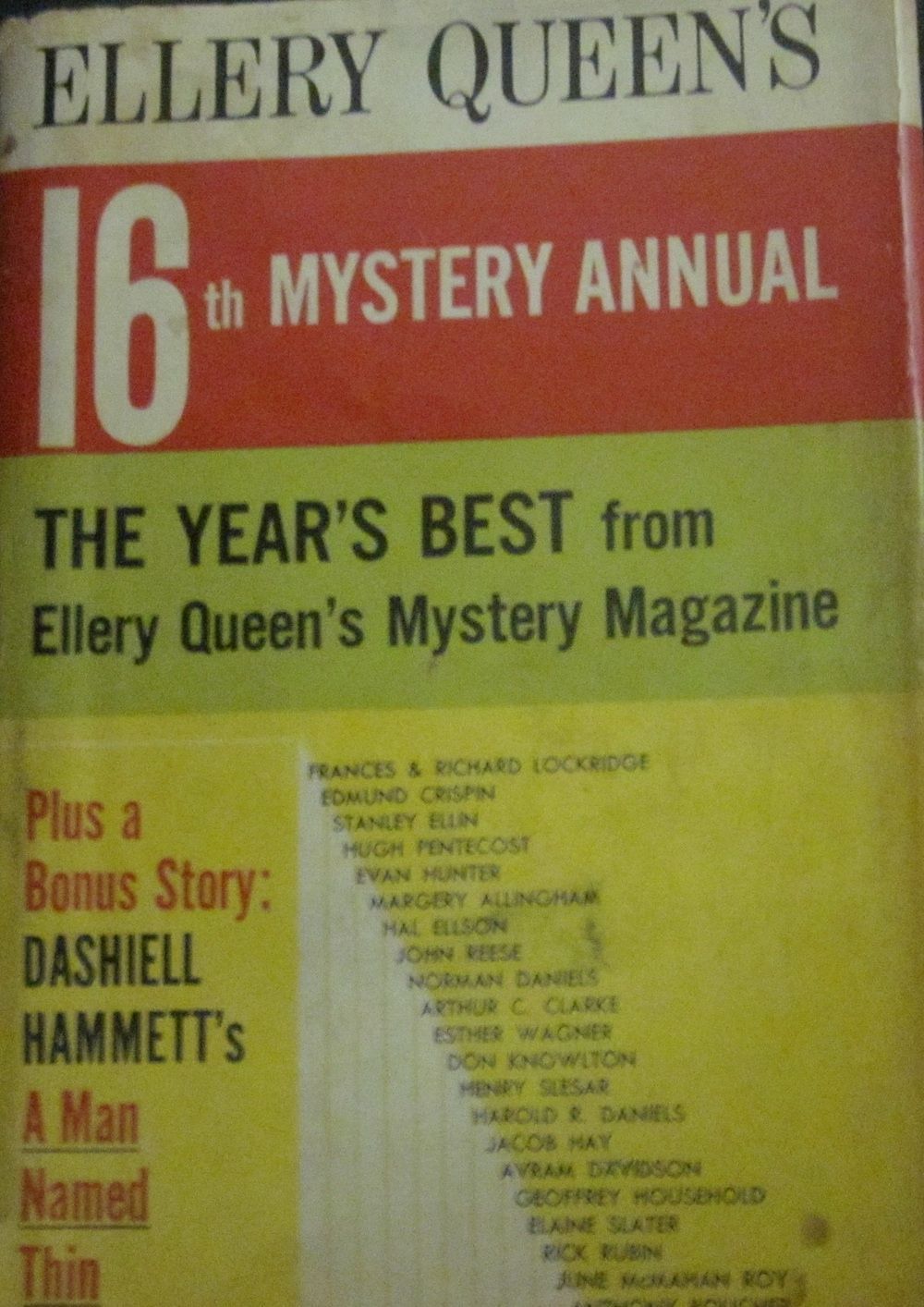 Image for Ellery Queen's 16th Mystery Annual